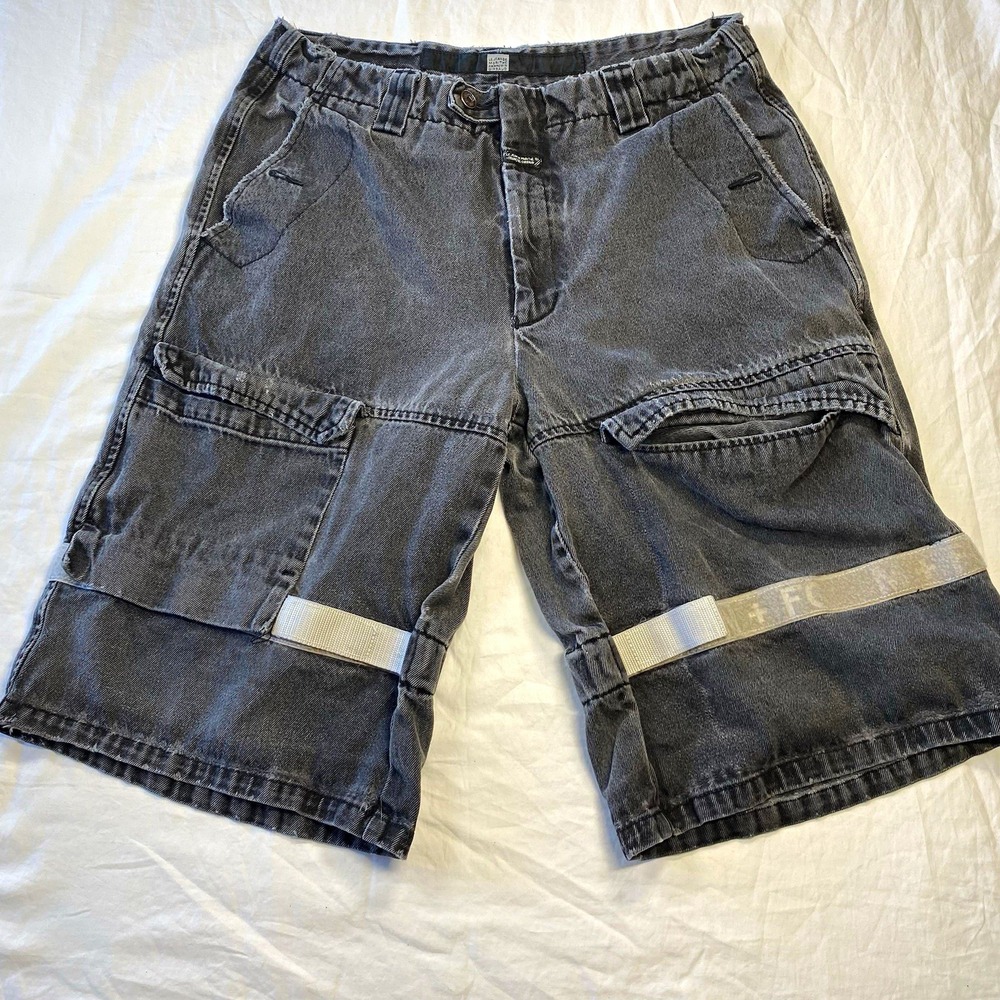 VINTAGE Marithé + François Girbaud Men's Cargo Shorts Gray Denim Cotton Pockets